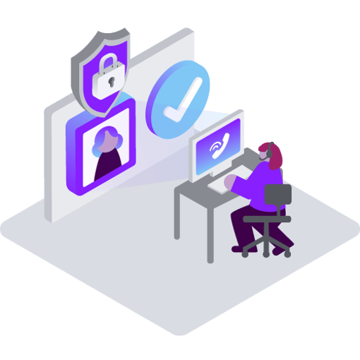 Identity verification being used on desktop during sales call