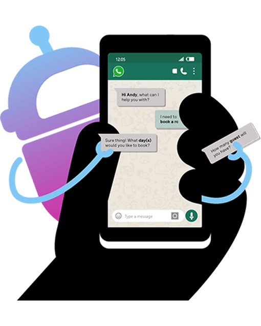 WhatsApp artwork illustrated mobile phone