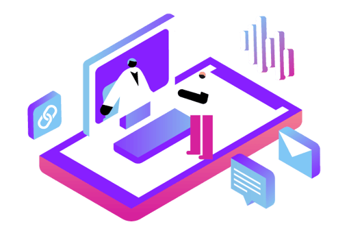 Illustration depicting a mobile meeting In this ebook, we’ll focus on Microsoft Teams as an example of the powerful benefits you can gain by partnering with the right UC provider.