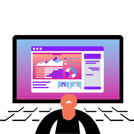 Visual-Branding-_-Compliance_Thumb.png Image of woman in front of a computer screen, in a video meeting and reviewing charts and graphs. This is to represent Vonage Contact Center and its visual engagement capabilities.