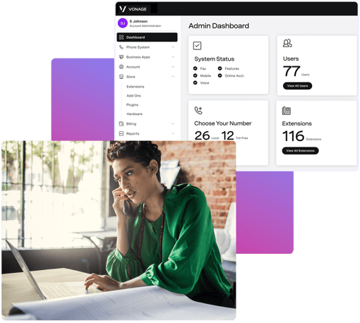 Business owner looking at VBC admin dashboard on her laptop Business owner looking at VBC admin dashboard on her laptop