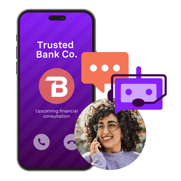 Illustration of trusted Voice AI call