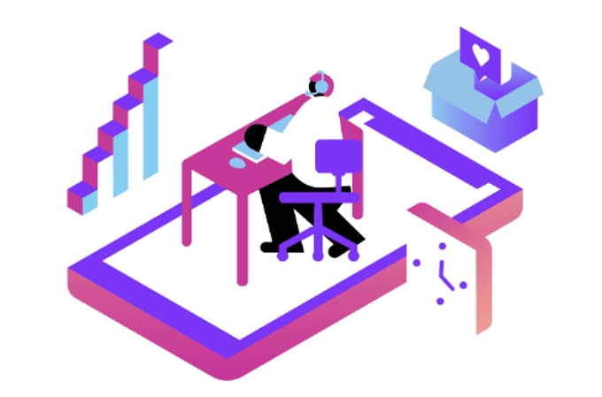 illustration of contact center agent