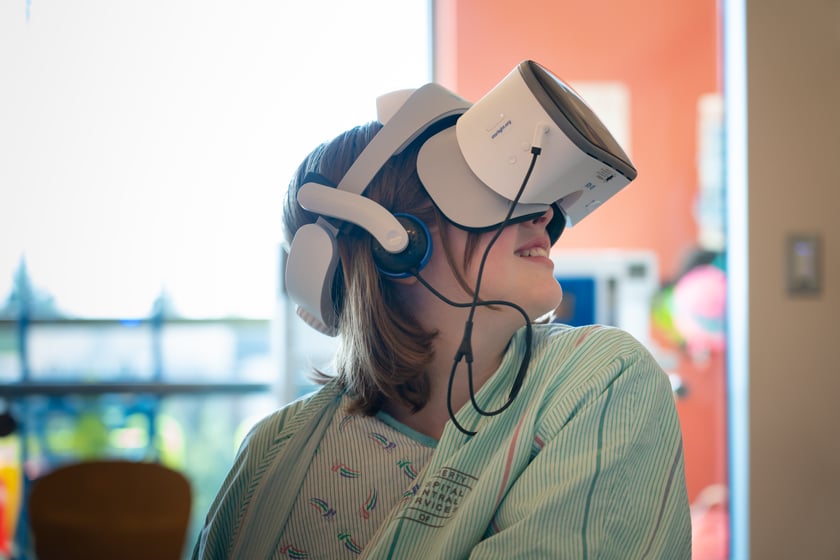 Child in VR headset- Starlight Child in VR headset