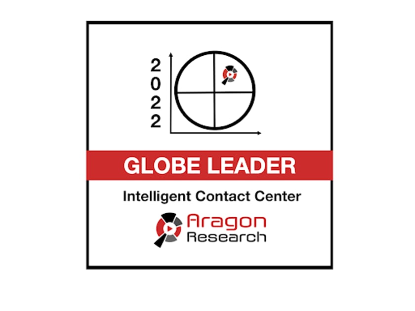 Globe Leader in Aragon Research Globe for the Intelligent Contact Center, 2022 Image of Globe Leader in Aragon Research Globe for the Intelligent Contact Center, 2022