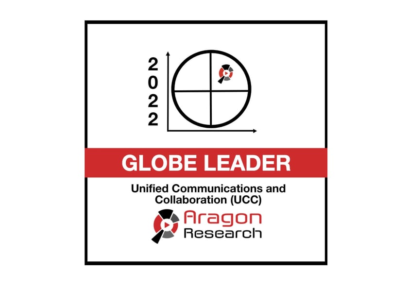 Aragon Research Globe™ for Unified Communications and Collaboration, 2022 Image of Globe Leader awarded to Vonage by Aragon Research