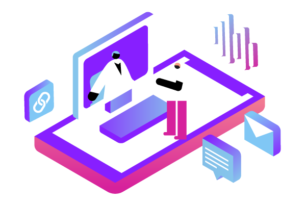 Illustration depicting a mobile meeting In this ebook, we’ll focus on Microsoft Teams as an example of the powerful benefits you can gain by partnering with the right UC provider.