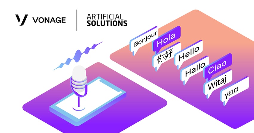 Vonage_ArtificialSolutions image that represents the Vonage + Artificial Solutions partnership