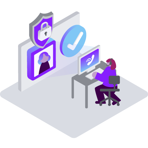 Identity verification being used on desktop during sales call