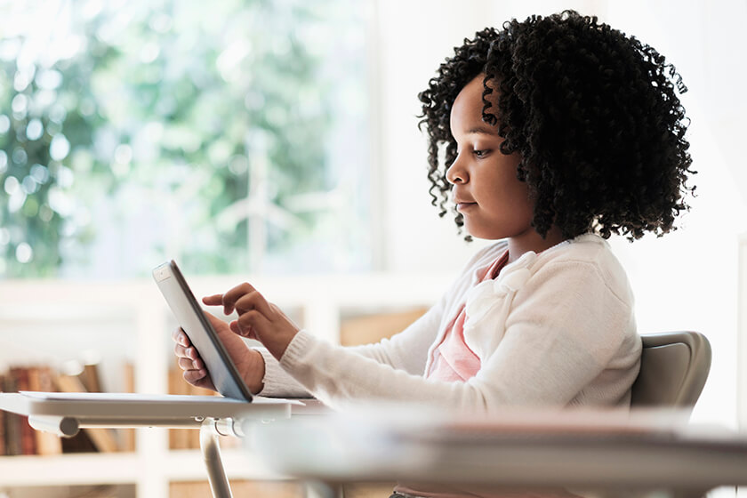 girl studying using tablet girl studying using tablet