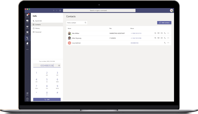 Microsoft Teams Interface Microsoft Teams Interface